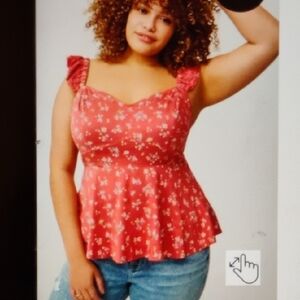 Challis Peplum Corset Top